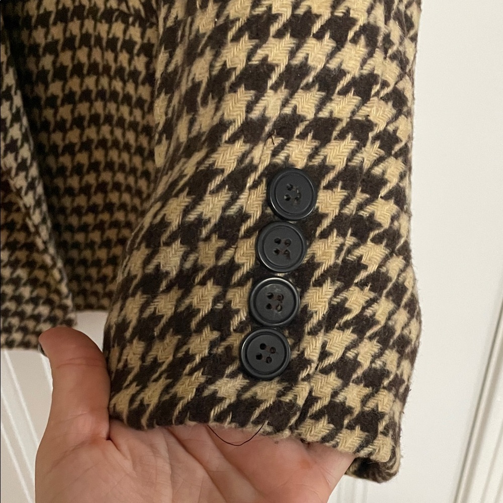 Blu Pepper Oversized Houndstooth Patterned Jacket - image 4